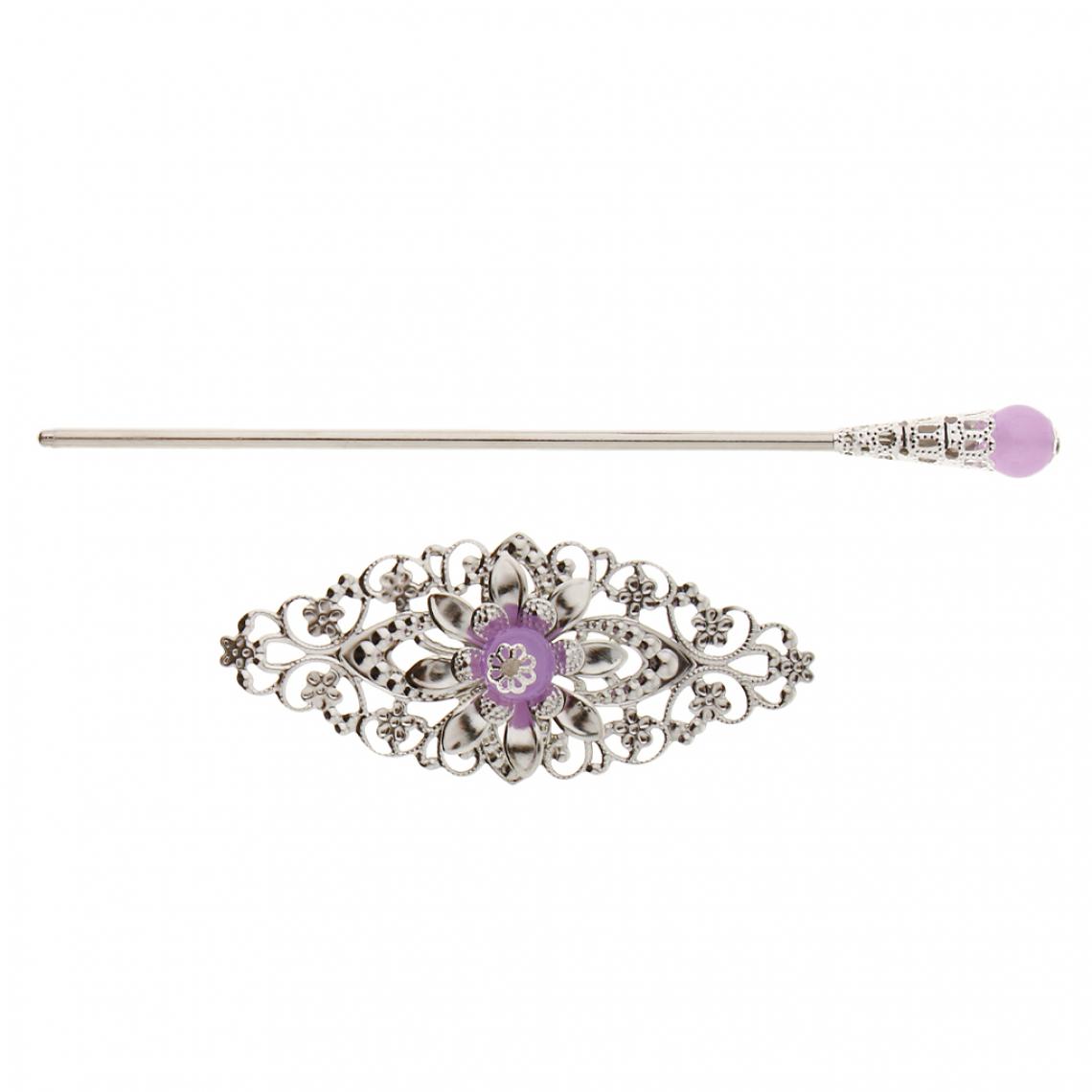 marque generique - Style traditionnel chinois Womens Girls Hair Stick Hairpin Stying Violet - Perles