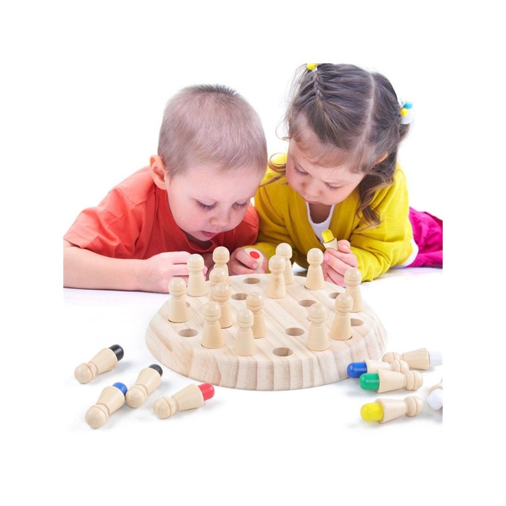 Wewoo - Enfants en bois éducation précoce mémoire concentration d'échecs formation jouet éducatif - Jeux éducatifs