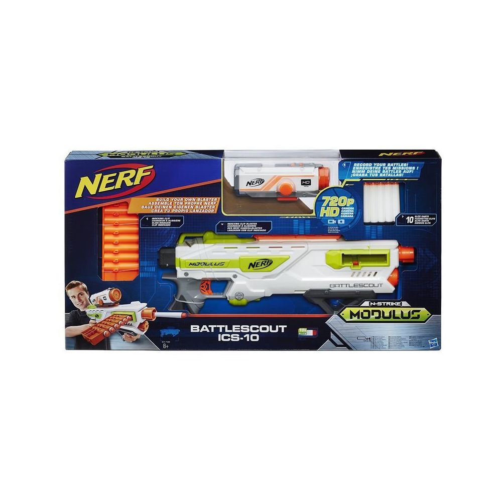 Hasbro - Hasbro B1756EU4 Nerf N-Strike Elite Modulus bataille Scout ICS-10 Blaster - Jeux de récréation