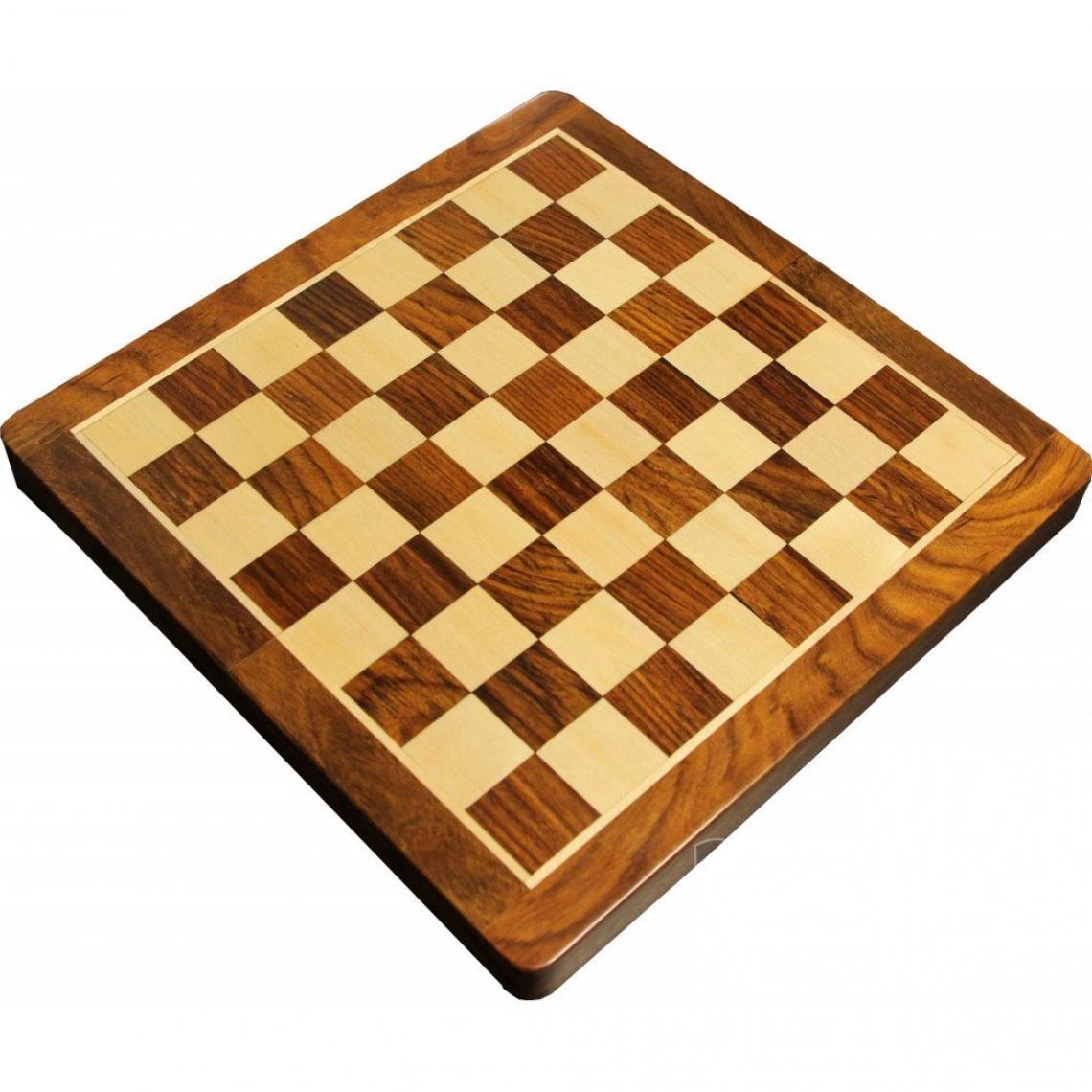 marque generique - Jeu d'échecs pliant magnétique marqueté (30 cm) - Coffret Bois Patiné - Les grands classiques