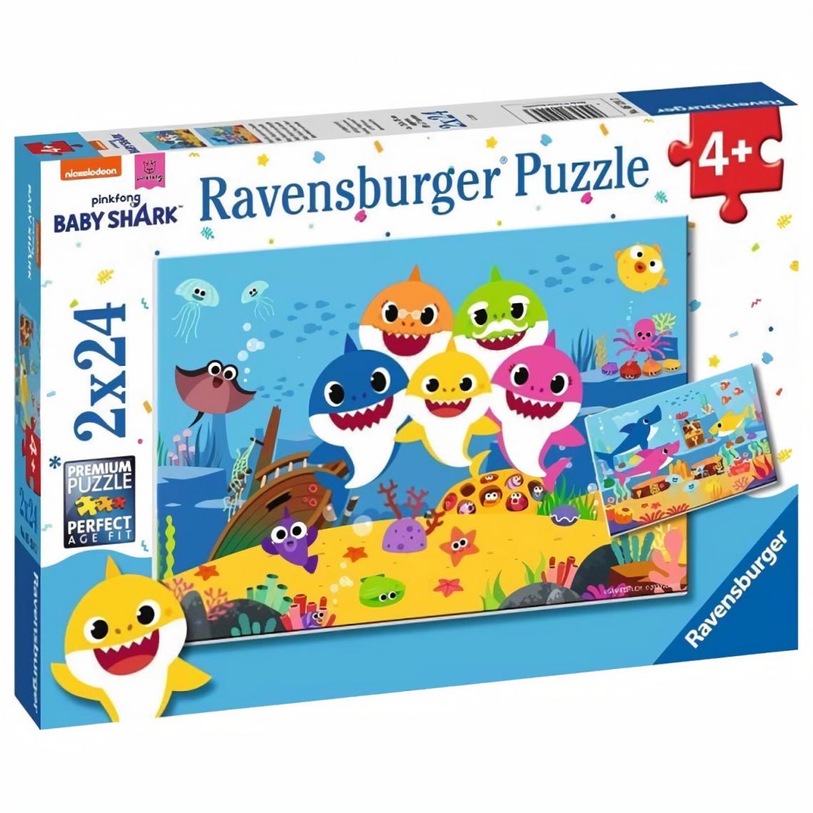Ravensburger - Puzzles 2x24 p - Baby Shark et sa famille - Animaux