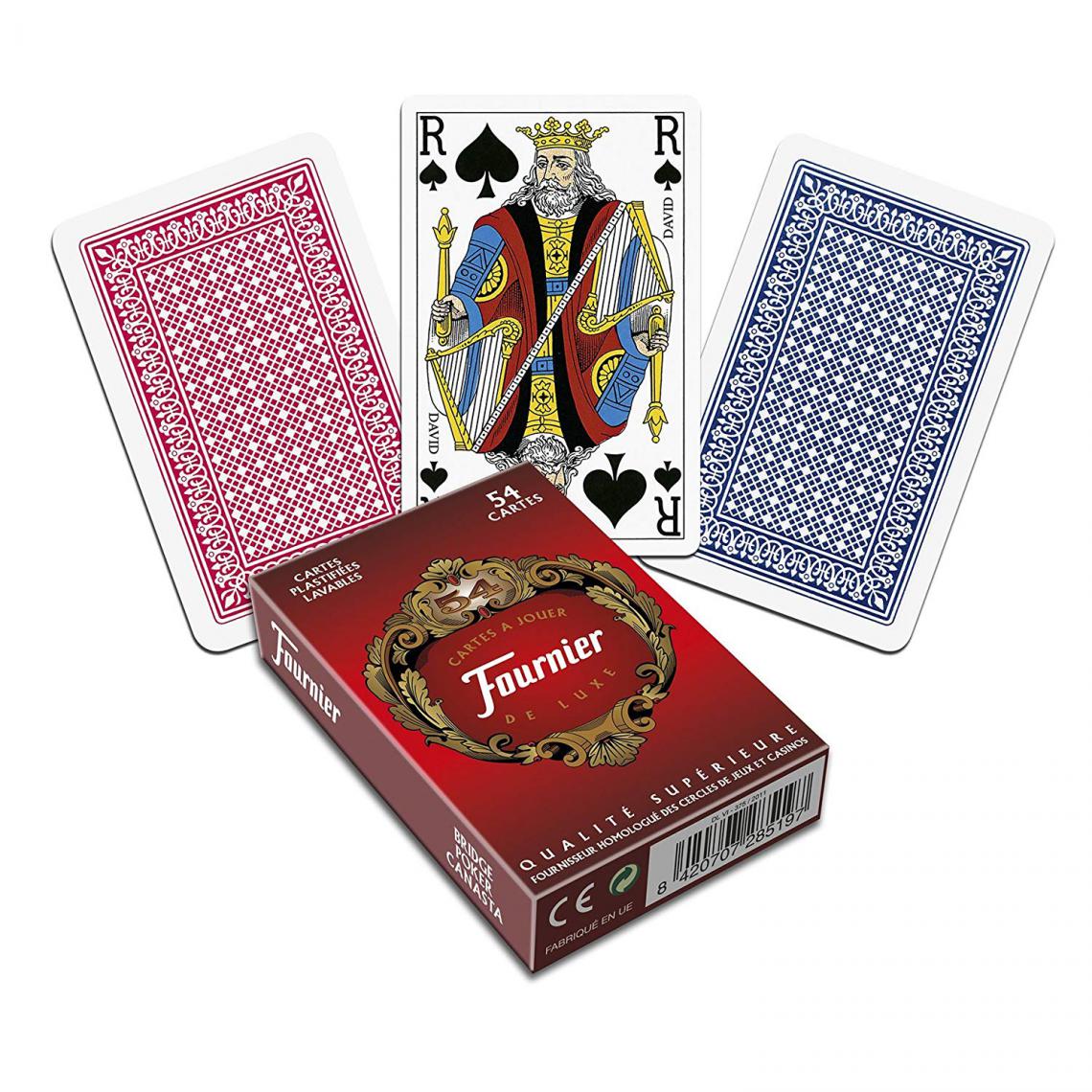 marque generique - Jeu 54 cartes Fournier (Plusieurs couleurs) Bleu - Jeux de cartes