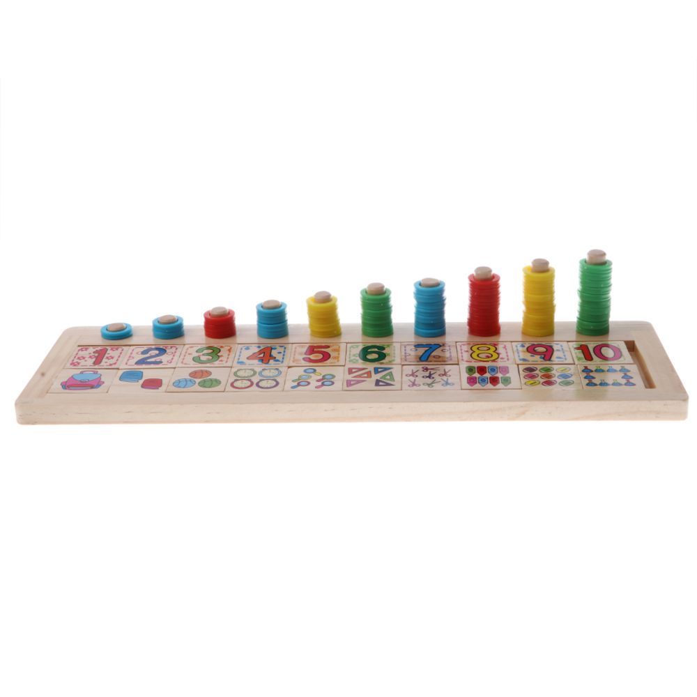 marque generique - Jouet de nombres de beignets en bois Combiner et compter   Jouets éducatifs pour les enfants - Jeux d'éveil