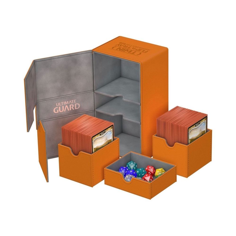 Ultimate Guard - Ultimate Guard - Boite pour cartes Twin Flip'n'Tray Deck Case 200+ taille standard XenoSkin Orange - Jeux de cartes