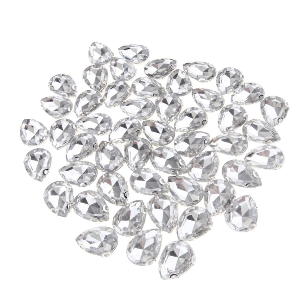 marque generique - 50 pièces de cristal ornements bricolage coudre artisanat clair - Perles