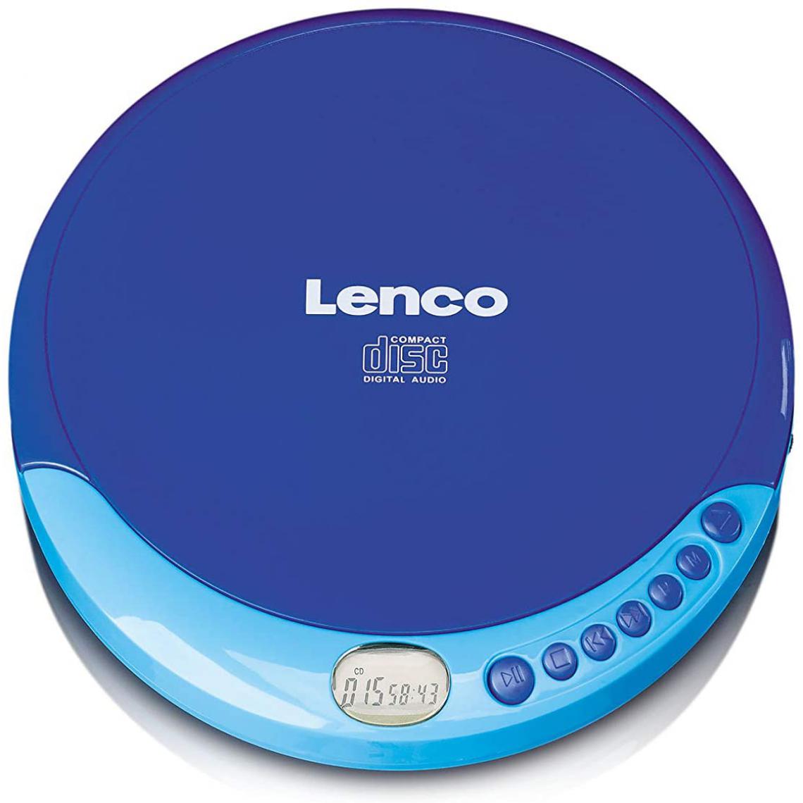 Lenco - lecteur CD Portable MP3 avec écran LCD bleu - Radio, lecteur CD/MP3 enfant