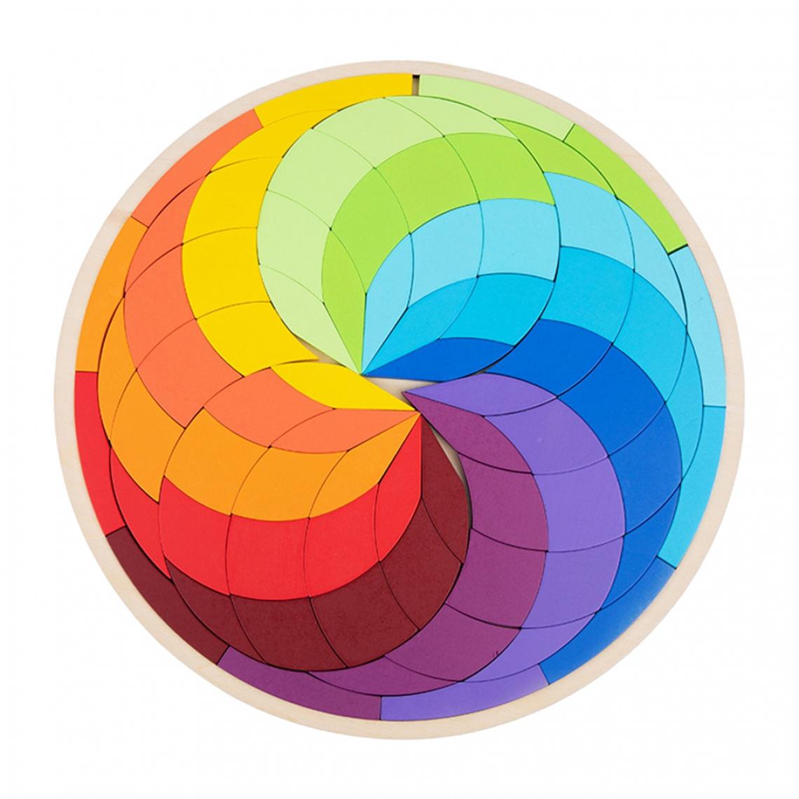 marque generique - Puzzle En Bois Coloré Jouets éducatifs Montessori Tangram Pour Les Enfants 3-6 D - Jeux éducatifs