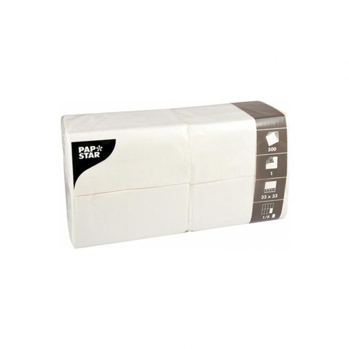 PAPSTAR - PAPSTAR Serviettes, 330 x 330 mm, 2 plis, blanc () - Kits créatifs
