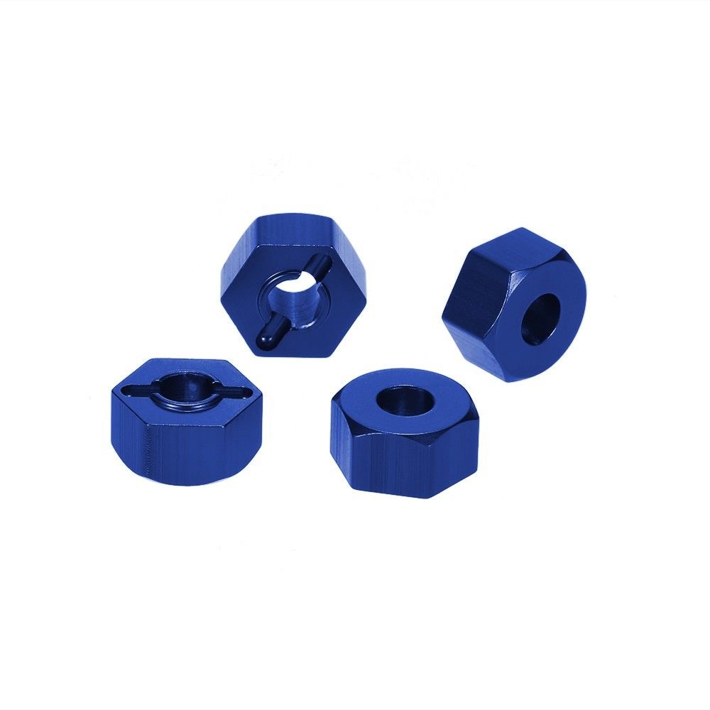 marque generique - Monture hexagonale de roue 12 pièces 12mm avec broches pour rc 1/10 traxxas partie slash bleu - Accessoires et pièces