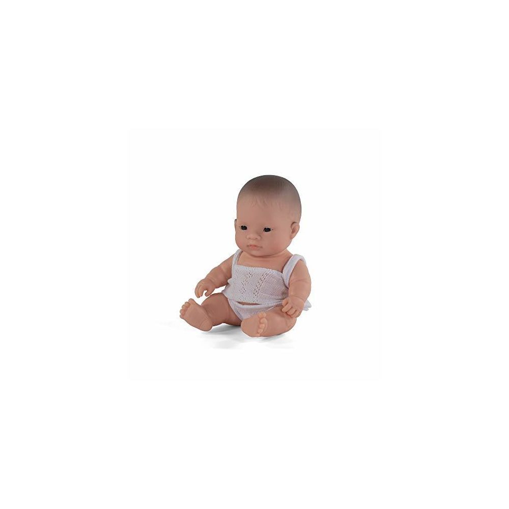 Miniland - Miniland Educational - Newborn Baby Doll Asian Boy (21Cm 8 2/8"") - Poupées