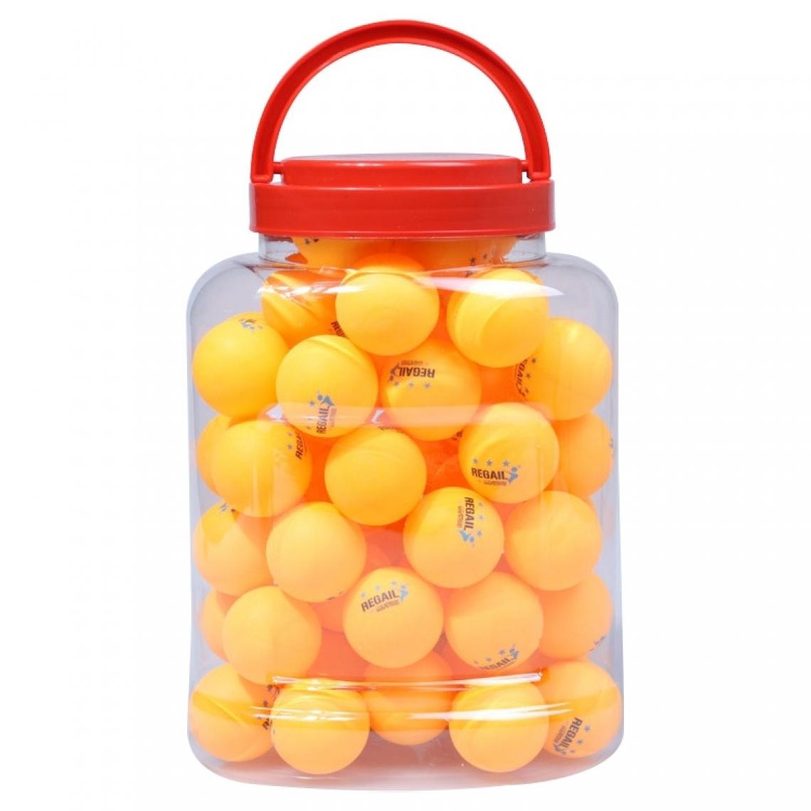 Wewoo - REGAIL 60 PCS Barrel Celluloid Ballon d'entraînement de tennis de table bleu + jaune - Jeux de balles