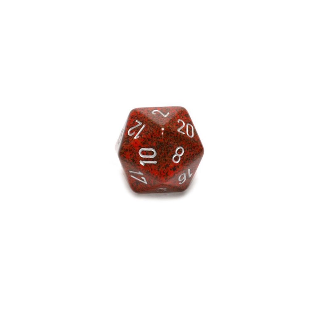 Chessex - Jumbo d20 Counter - Speckled 34mm Dice Silve Volcano by Chessex - Jeux d'adresse