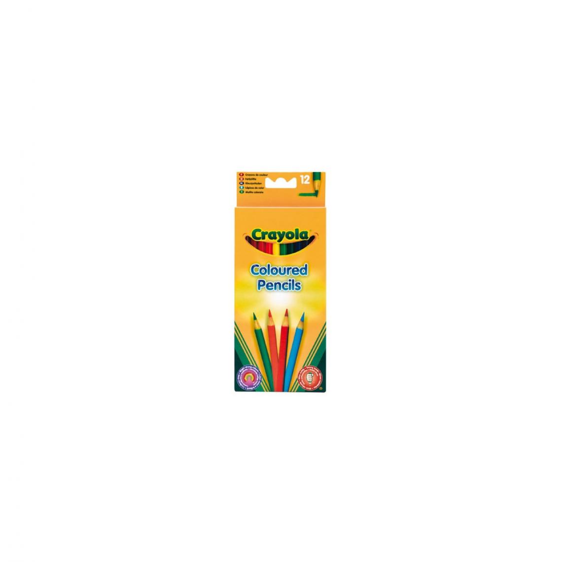 Crayola - Pochette de 12 crayons de couleurs - Accessoires de bureau - Jeux éducatifs