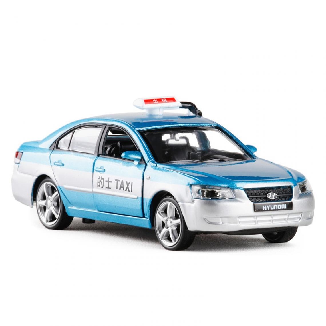 Universal - 1: 32 Modèle en alliage de taxi moderne, simulant le son de la moulage sous pression et la décoration du modèle de retour léger, livraison gratuite | Voiture jouet de moulage sous pression (bleu) - Voitures