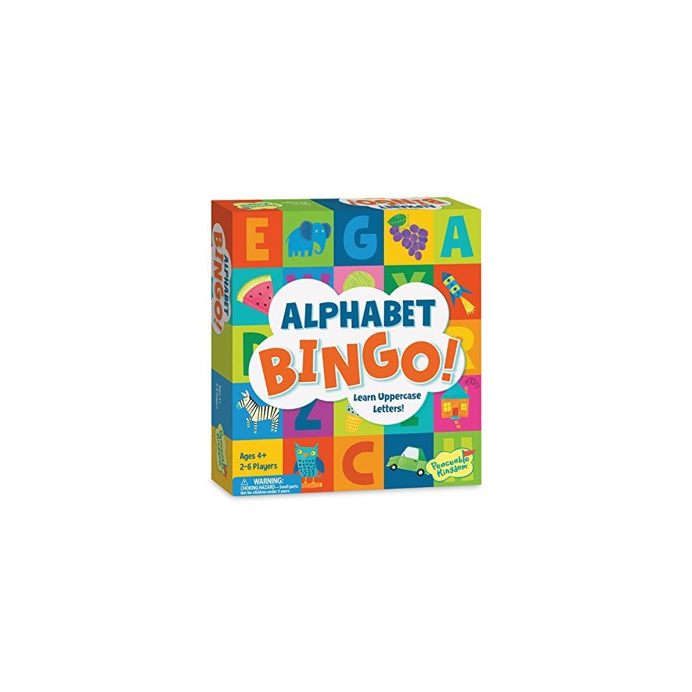 Peaceable Kingdom - Peaceable Kingdom Alphabet Bingo Letter Learning Game for Kids - Jeux de cartes