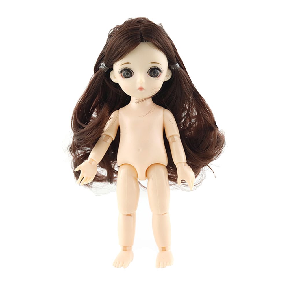 marque generique - Cute 13 poupée princesse articulée fille jouets Brown cheveux bouclés - Poupées