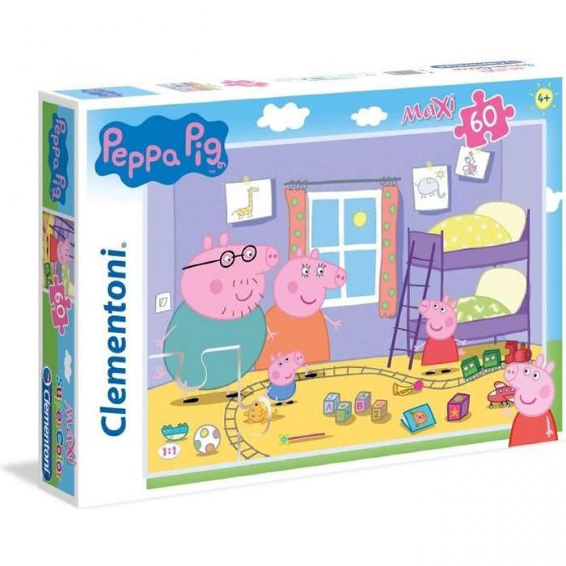 Clementoni - Clementoni - 26438 - SuperColor 60 pieces Maxi - Peppa Pig - Animaux