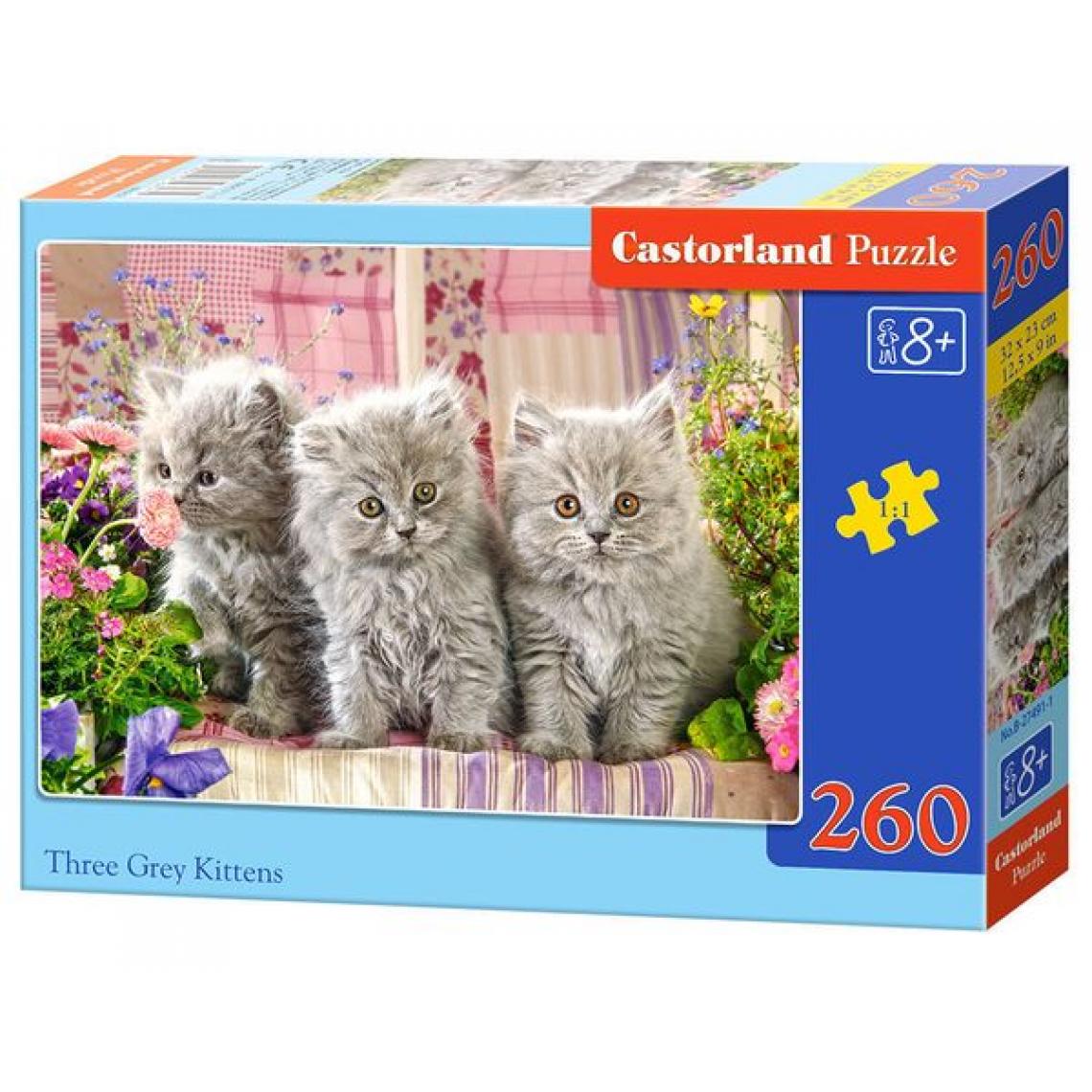 Castorland - Three Grey Kittens, Puzzle 260 Teile - Castorland - Animaux
