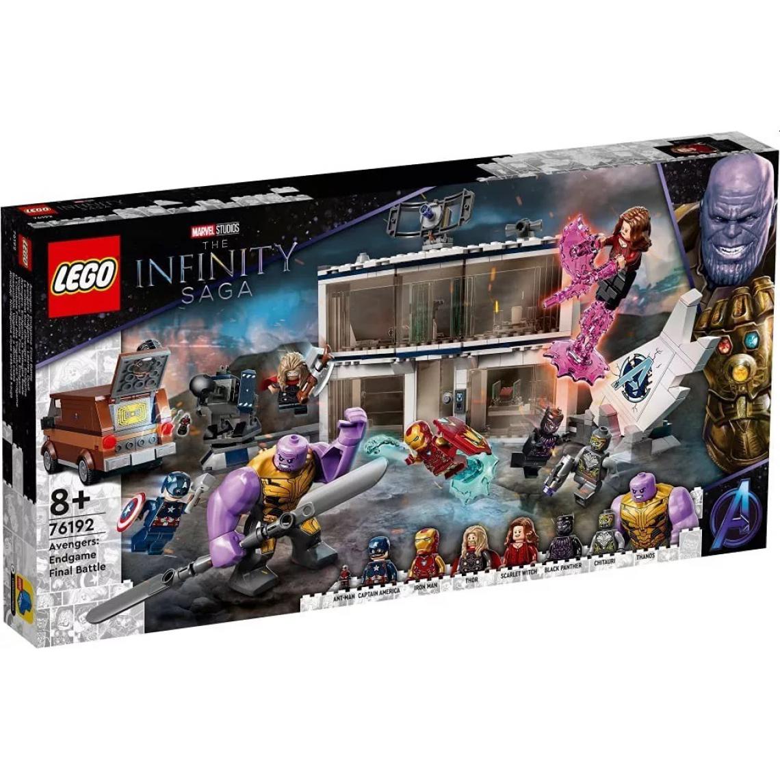Lego - LEGO 76192 Marvel Super Heroes™ Le combat final d'Avengers: Endgame, Jeu de Construction avec Thanos et 6 Mini figurines - Briques Lego