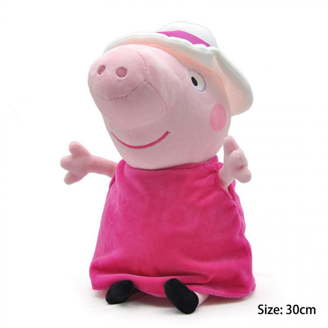 Generic - Peluche Cochon Peppa pig  Granny  30  cm - Rouge  - Animaux
