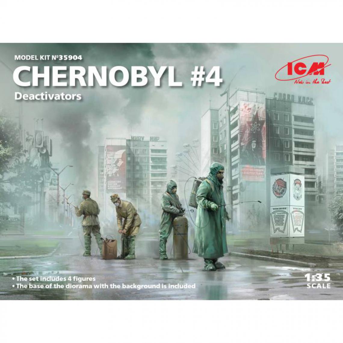 Icm - Figurine Mignature Chernobyl 4 Deactivators - Figurines militaires