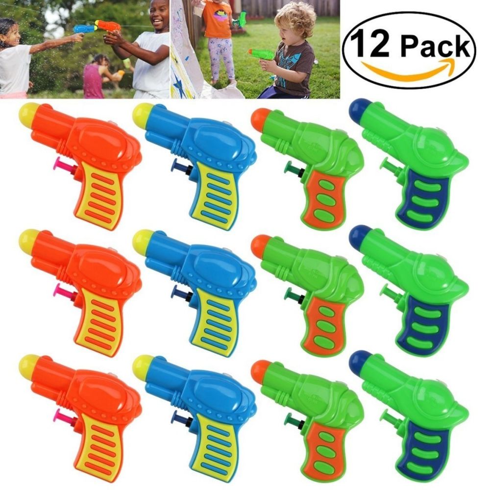 marque generique - 12 Pistolets à Eau en plastique pour les jeux d'enfants (couleur aléatoire) - Jeux de balles
