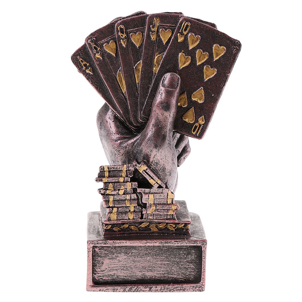 marque generique - métal poker carte tournoi gagnant trophée coupe poker souvenirs puce - Jeux de cartes