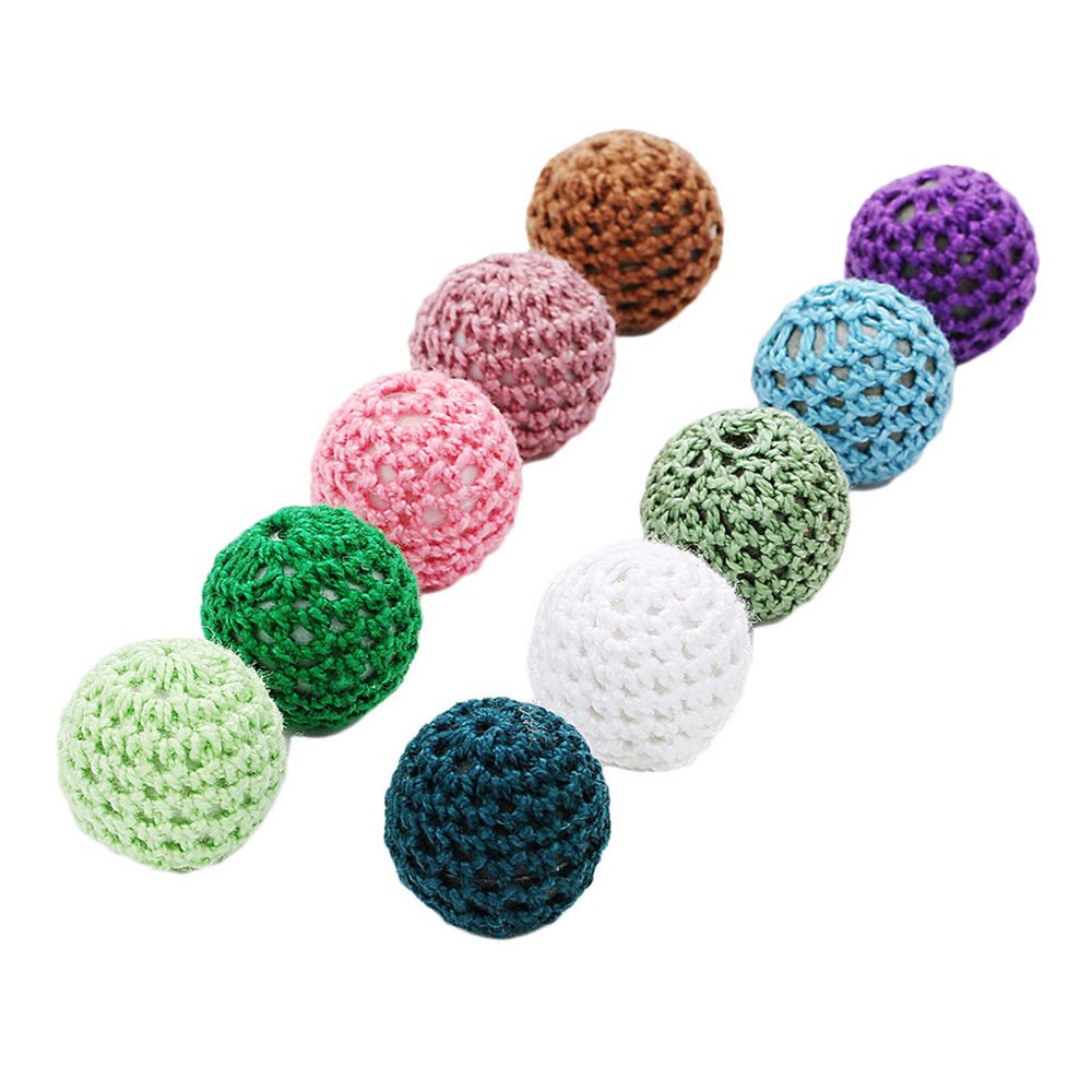 marque generique - Perles au crochet acryliques colorées - Perles