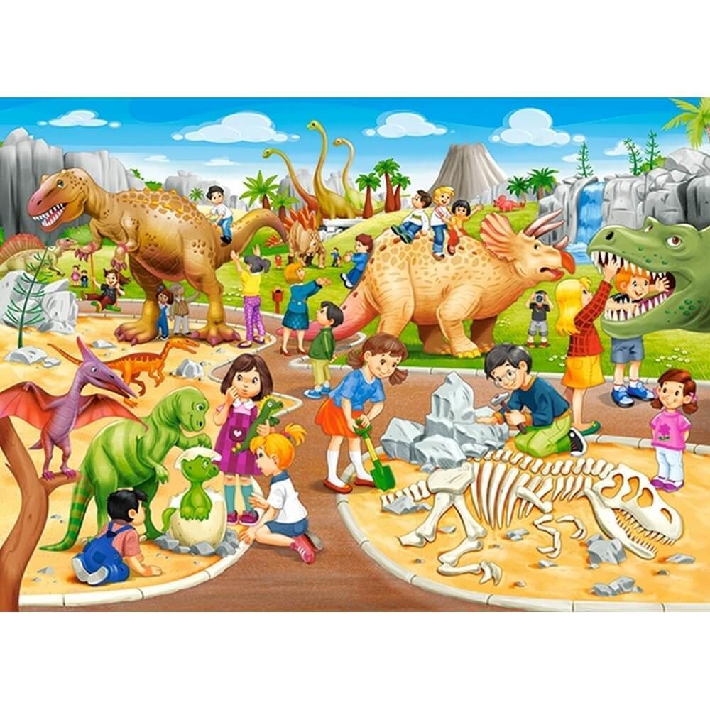 Castorland - Puzzle 70 pièces : Le parc de dinosaures - Animaux