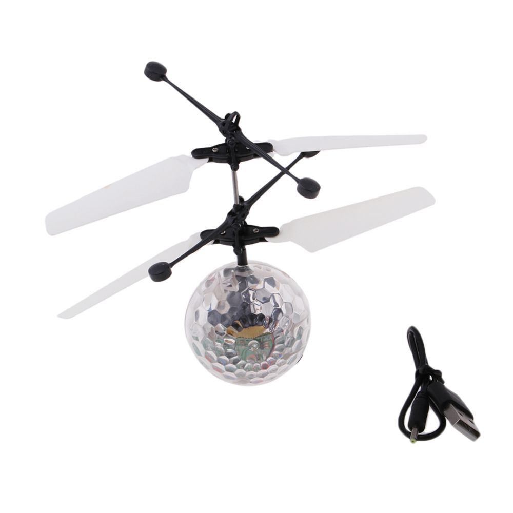marque generique - rc volant ballon drone conduit lumière clignotante infrarouge jouets boule de cristal - Accessoires et pièces