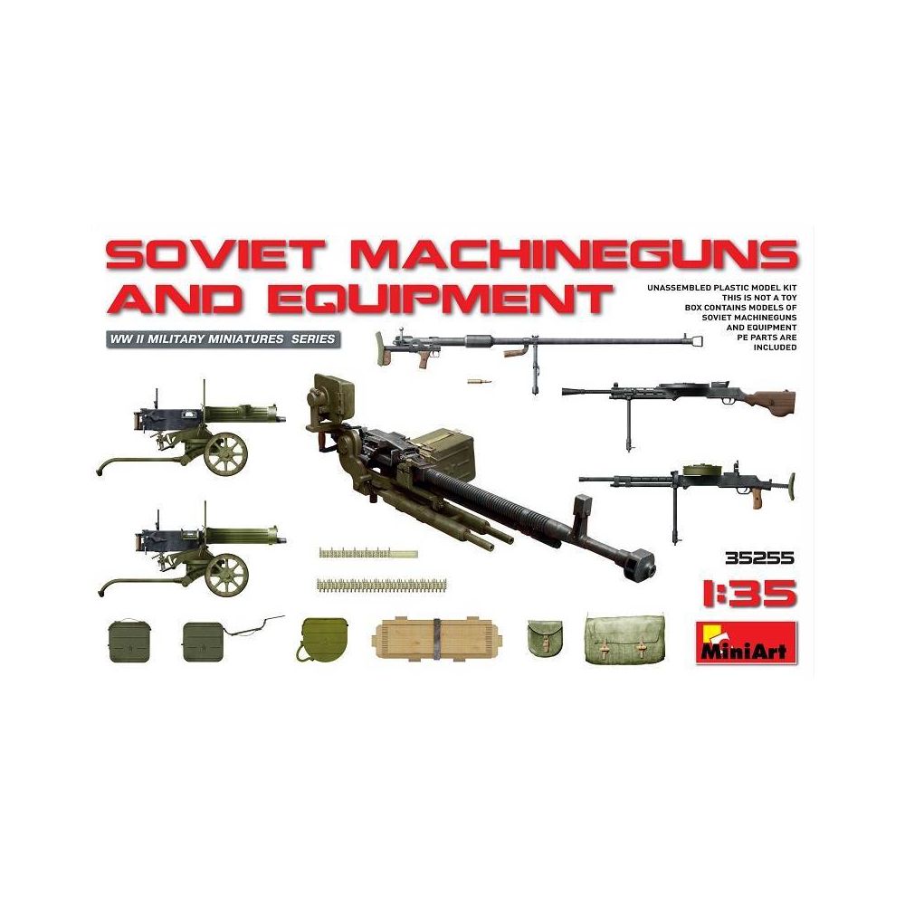 Mini Art - Soviet Machineguns And Equipment - Accessoire Maquette - Accessoires maquettes