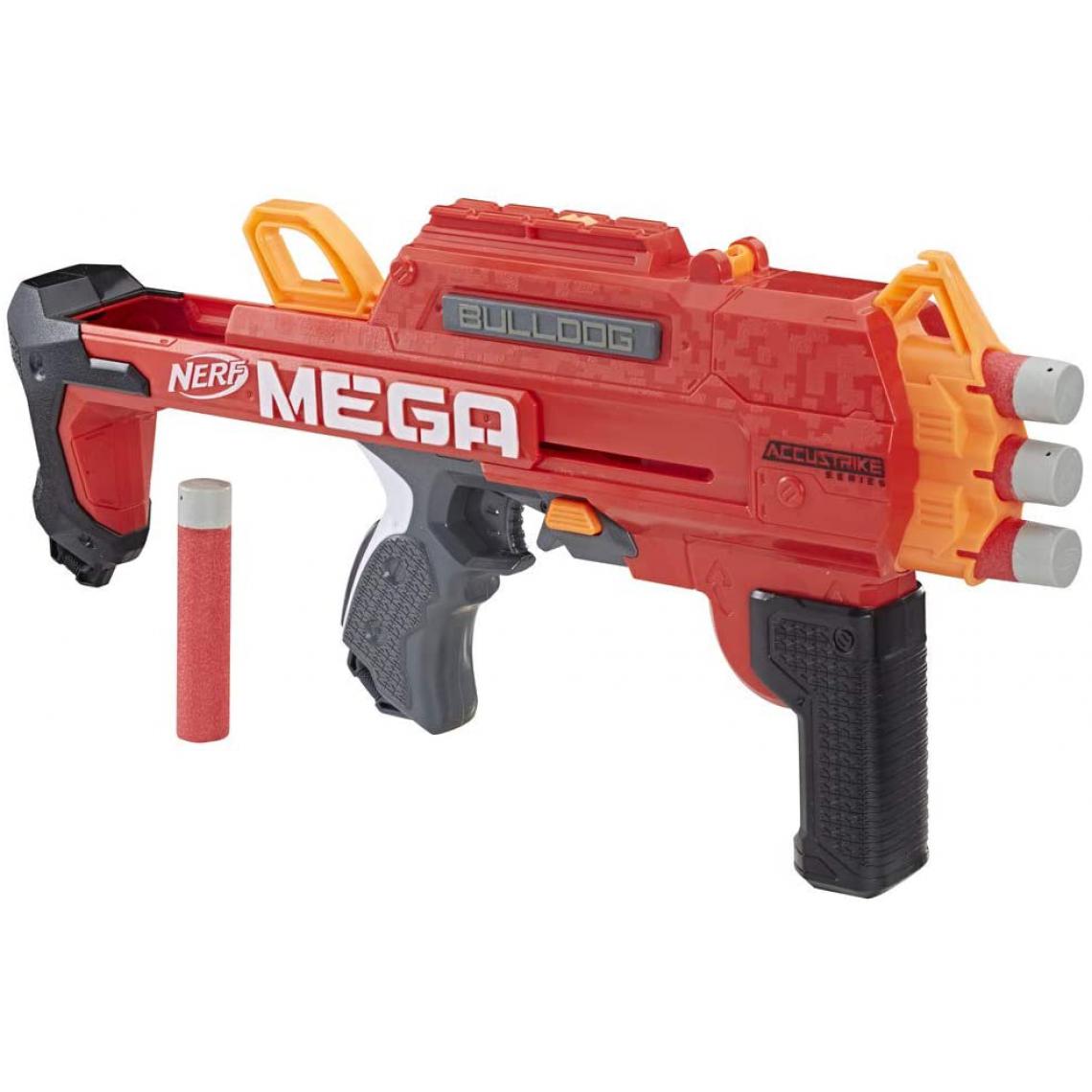 Nerf - pistolet mega Bulldog rouge - Jeux d'adresse