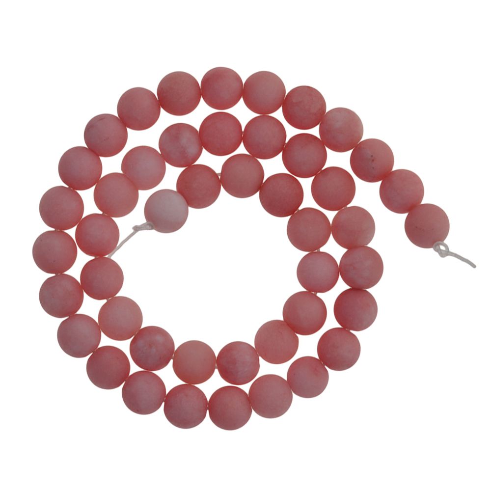 marque generique - Bijoux polis mats ronds de 8mm faisant des perles en vrac colorées rose corail - Perles