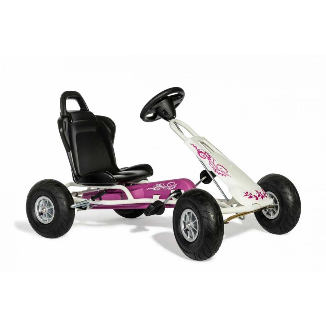 Rolly Toys - Kart à pédales rose FerbedoGoKart Air Runner - Véhicule à pédales