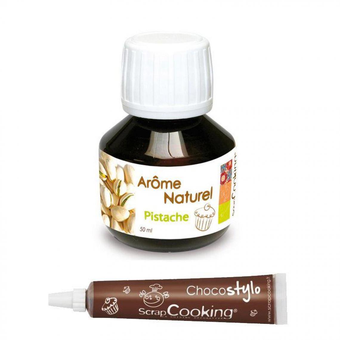 Scrapcooking - Arôme alimentaire naturel Pistache + Stylo chocolat - Kits créatifs