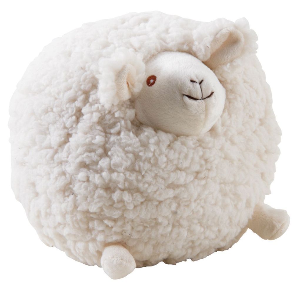 Aubry Gaspard - Mouton en laine blanc Shaggy Moyen modèle - Doudous