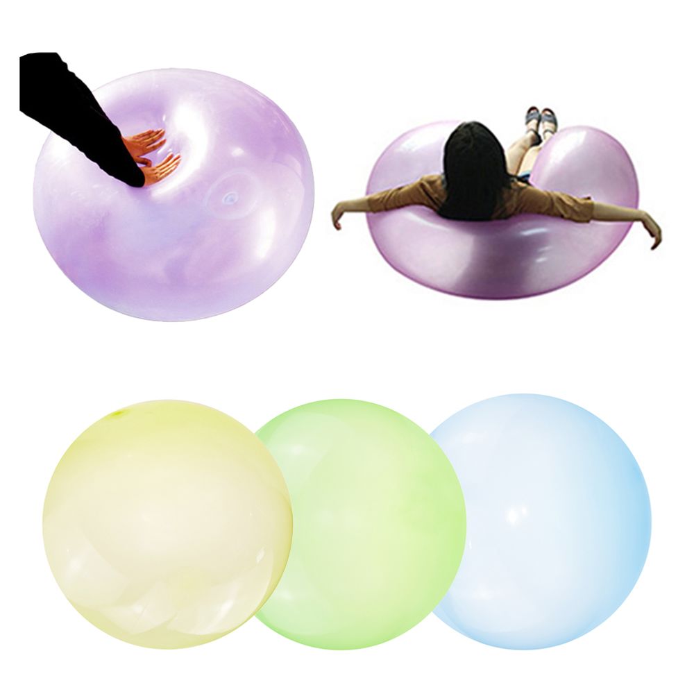 marque generique - 3x Gonflable Boule à Bulles Bulles Ballon Extérieur Fête Vert Bleu Jaune S - Jeux de récréation