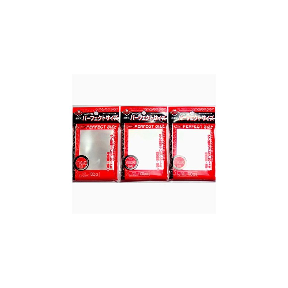 Kmc - KMc 100 pochettes card Barrier Perfect Size Soft Sleeves, 3 Packs/Total 300 pochettes Komainu-Dou Original Package] - Carte à collectionner
