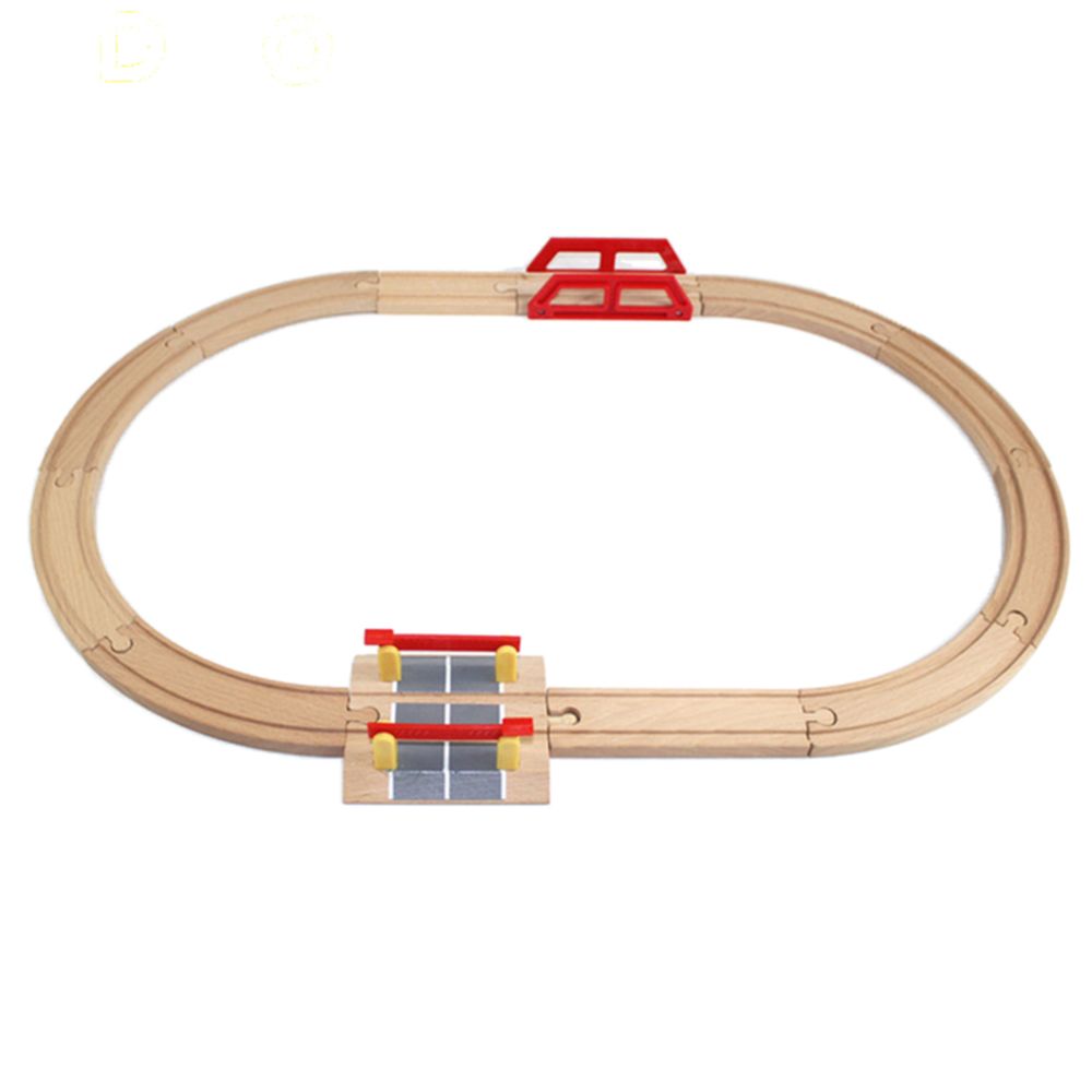 marque generique - train en bois train jouet compatible chemin de fer ensemble cadeau éducatif 12pcs chemin de fer - Jeux d'éveil