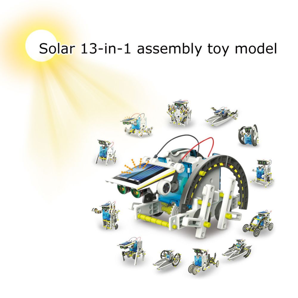 Generic - Bricolage écologique Puzzle Robot solaire 13-in-1 assemblé Modèle Toy - Poupées