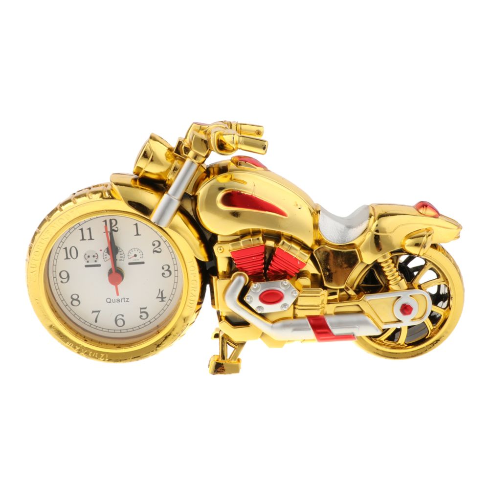 marque generique - Rétro moto horloge sculpture moto modèle art artisanat décor doré B - Motos