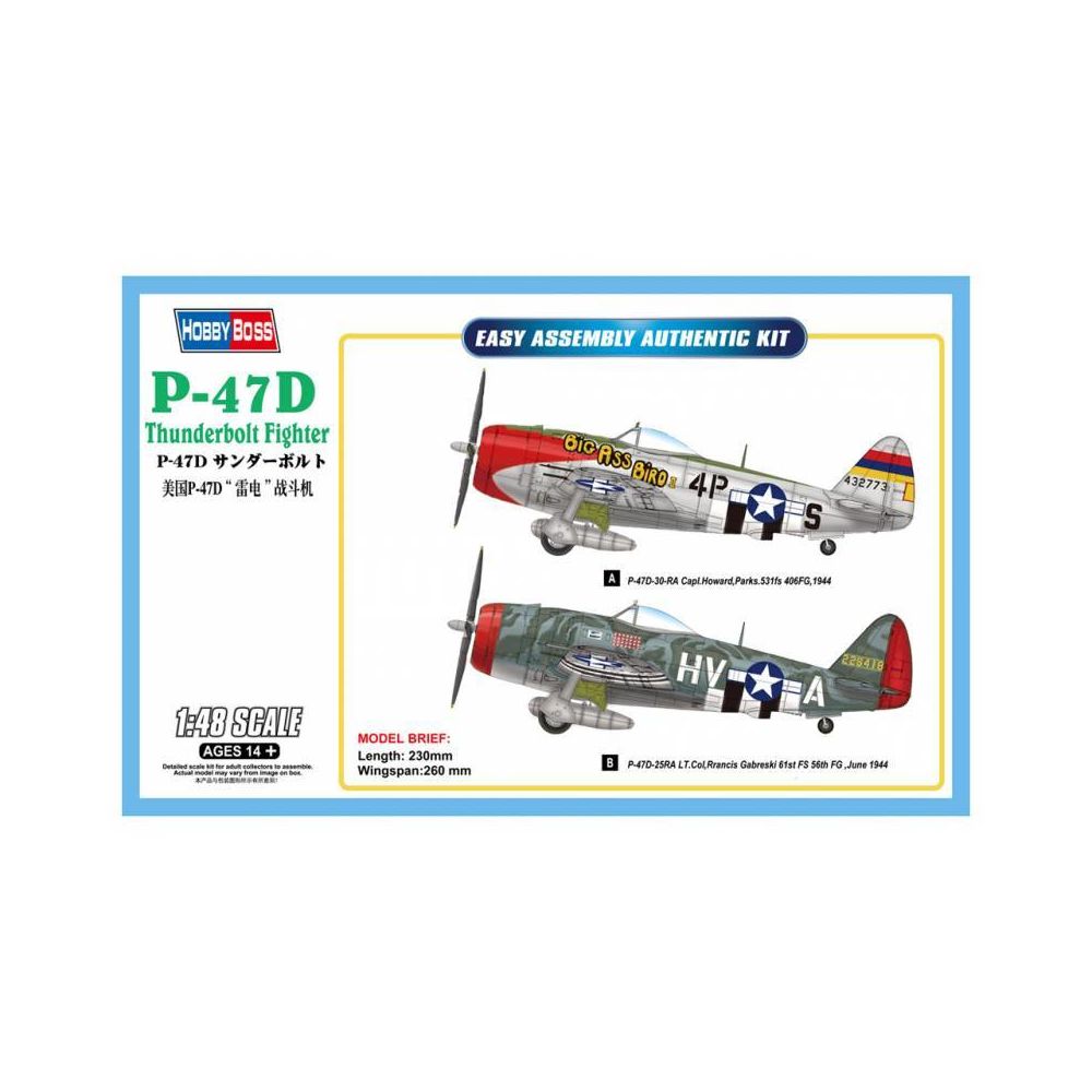 Hobby Boss - Maquette Avion P-47d Thunderbolt Fighter - Avions