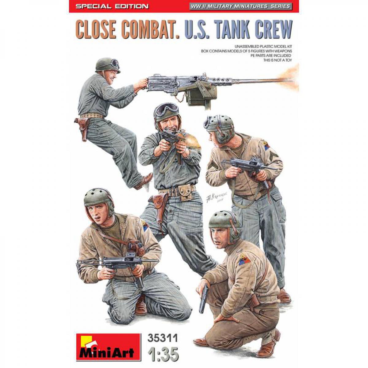Mini Art - Figurine Mignature Close Combat. U.s. Tank Crew. Special Edition - Figurines militaires