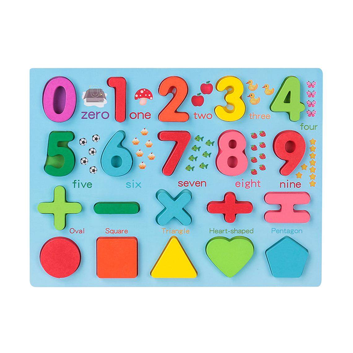 marque generique - Enfants lettre numérique puzzle tableau cognitif jouet d'apprentissage précoce - Maisons de poupées