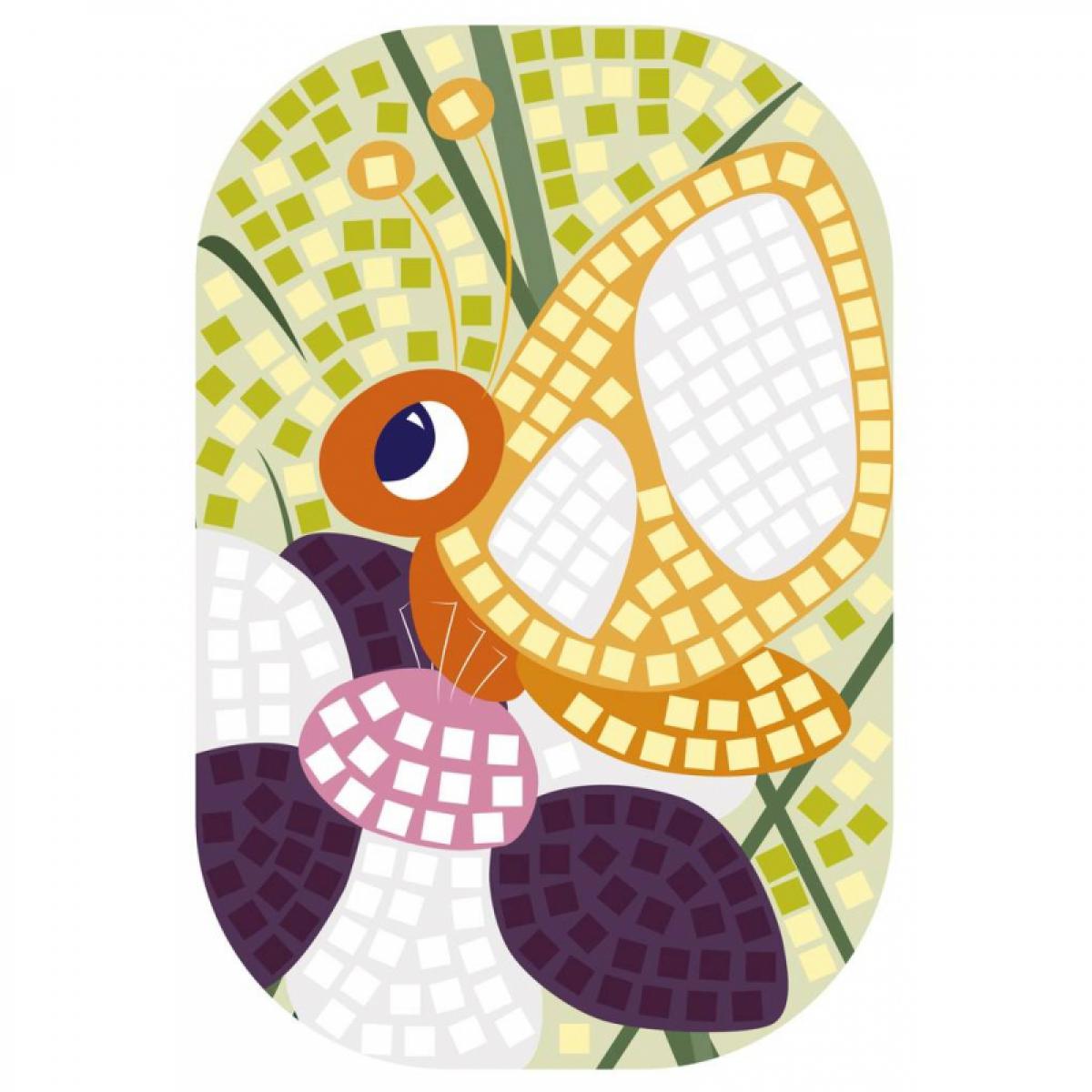 Maildor - Mosaïque en mousse - Papillon - 14 x 21 cm - Jeux éducatifs