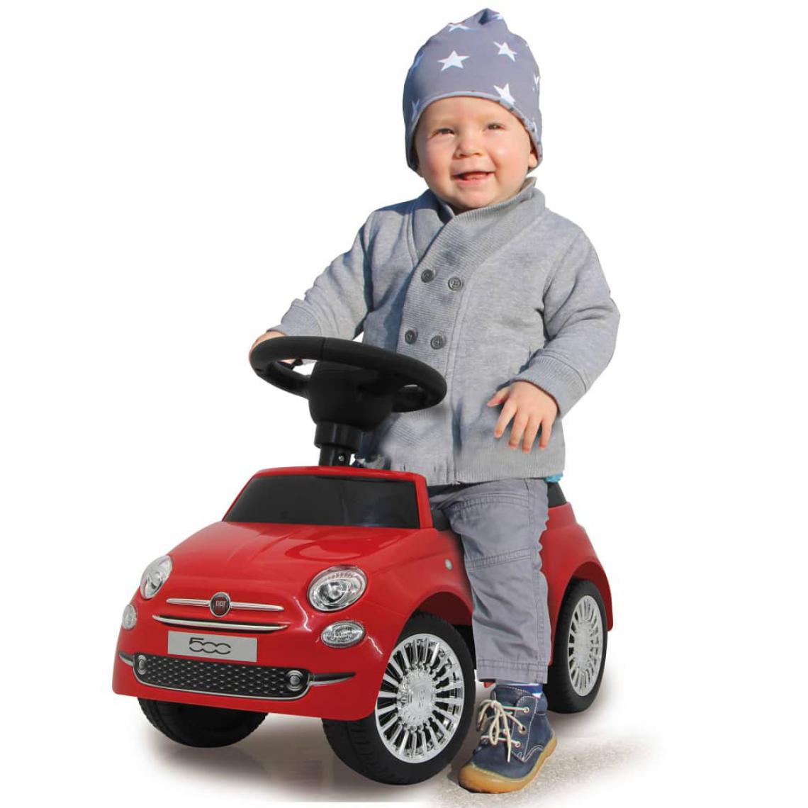 Jamara - Jamara Voiture à pousser Fiat 500 Rouge - Véhicule électrique pour enfant