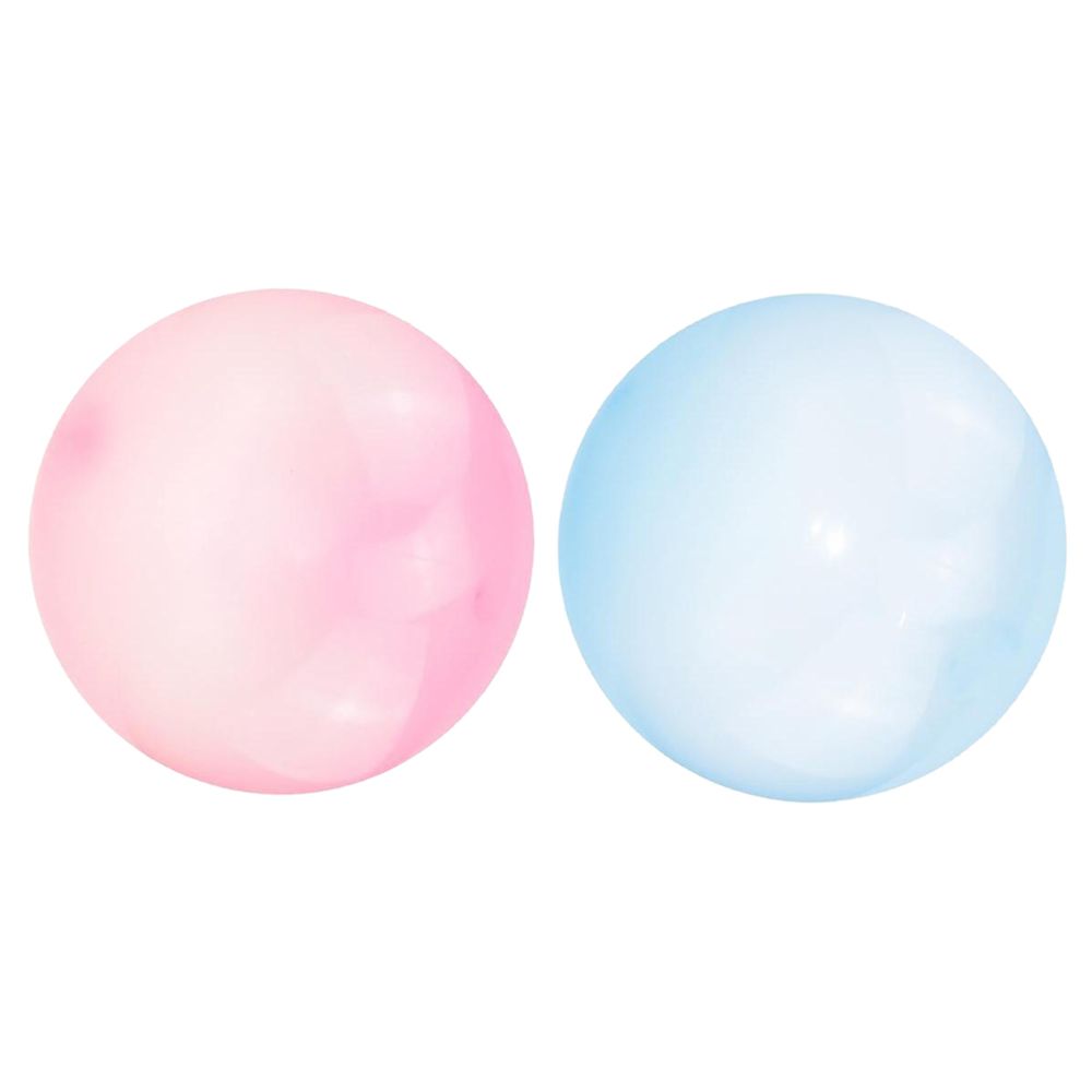 marque generique - 2x Ballon à Bulles Gonflable Ballon à Bulles Extérieur Fête Bleu + Rose L - Jeux de récréation