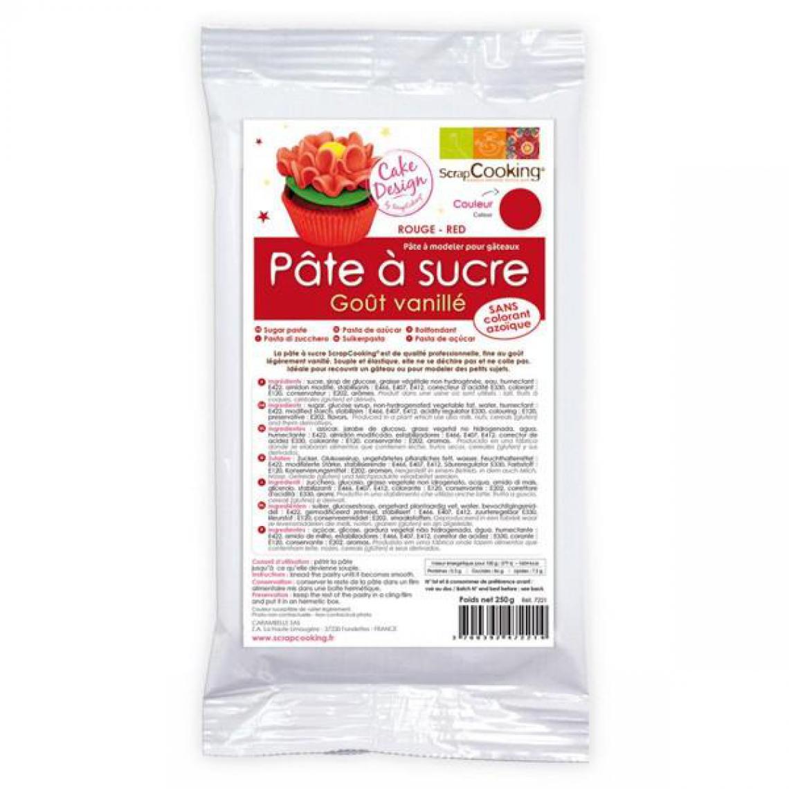 Scrapcooking - Pâte à sucre rouge - 250 g - Kits créatifs