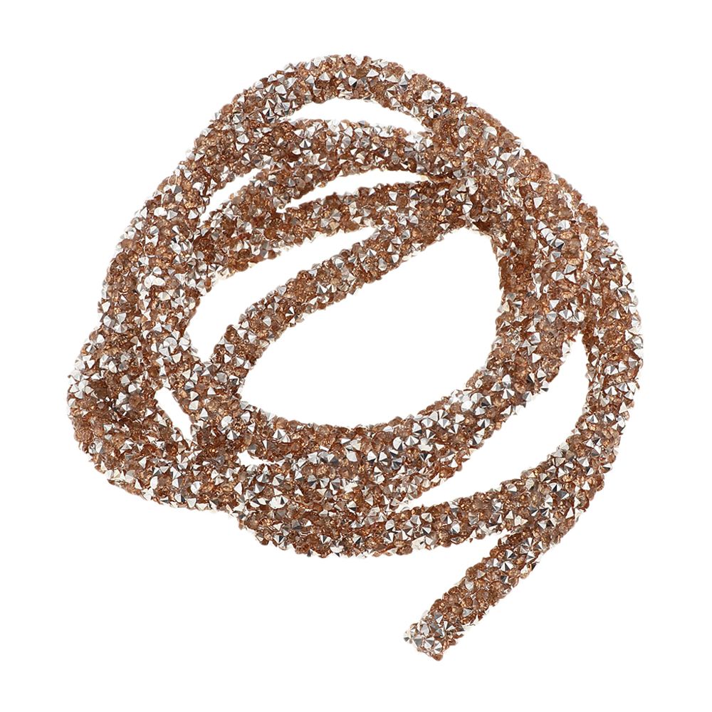 marque generique - bracelet creux cordon pour bricolage bijoux artisanat décor de fête de noël champagne - Perles