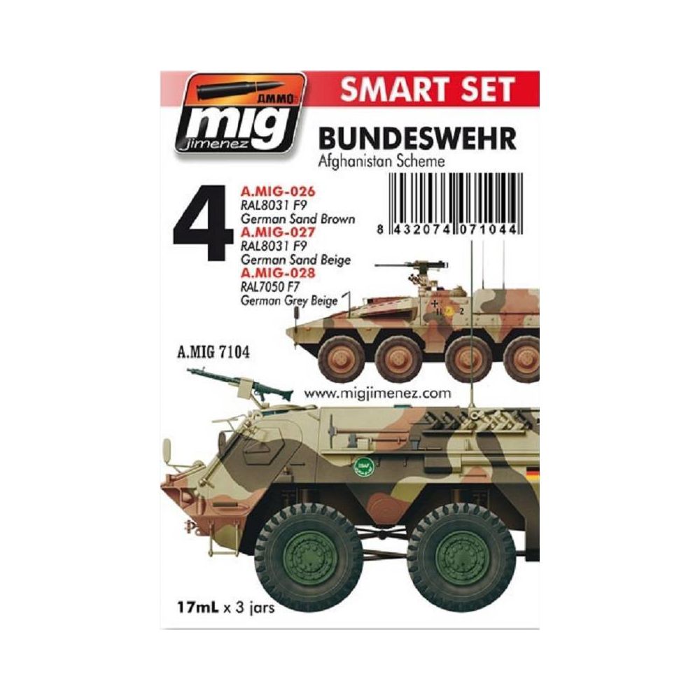 Mig Jimenez Ammo - Peintures Bundeswehr Afghanistan Scheme Set - Accessoires maquettes
